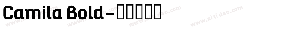 Camila Bold字体转换